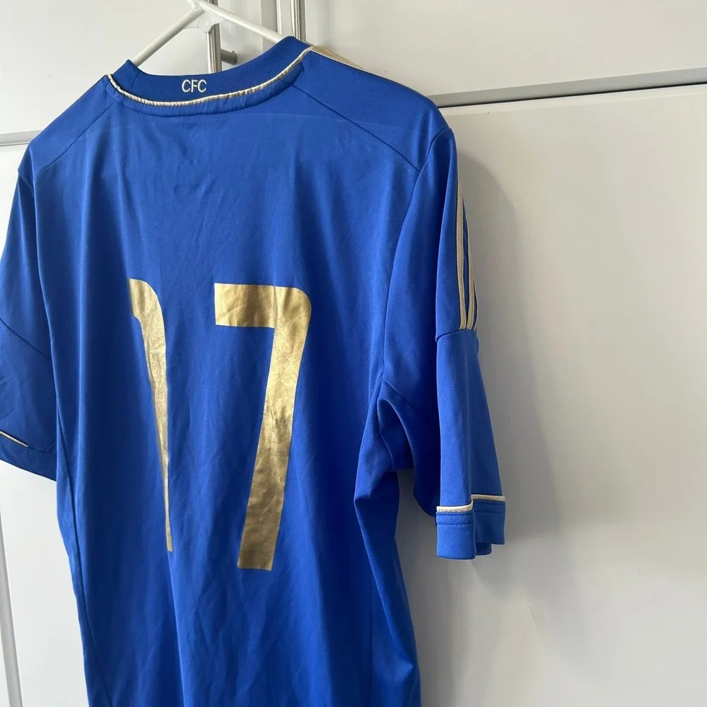 Adidas Chelsea FC 2012-2013 Home Jersey Blue Gold Samsung 17 Mens Medium
